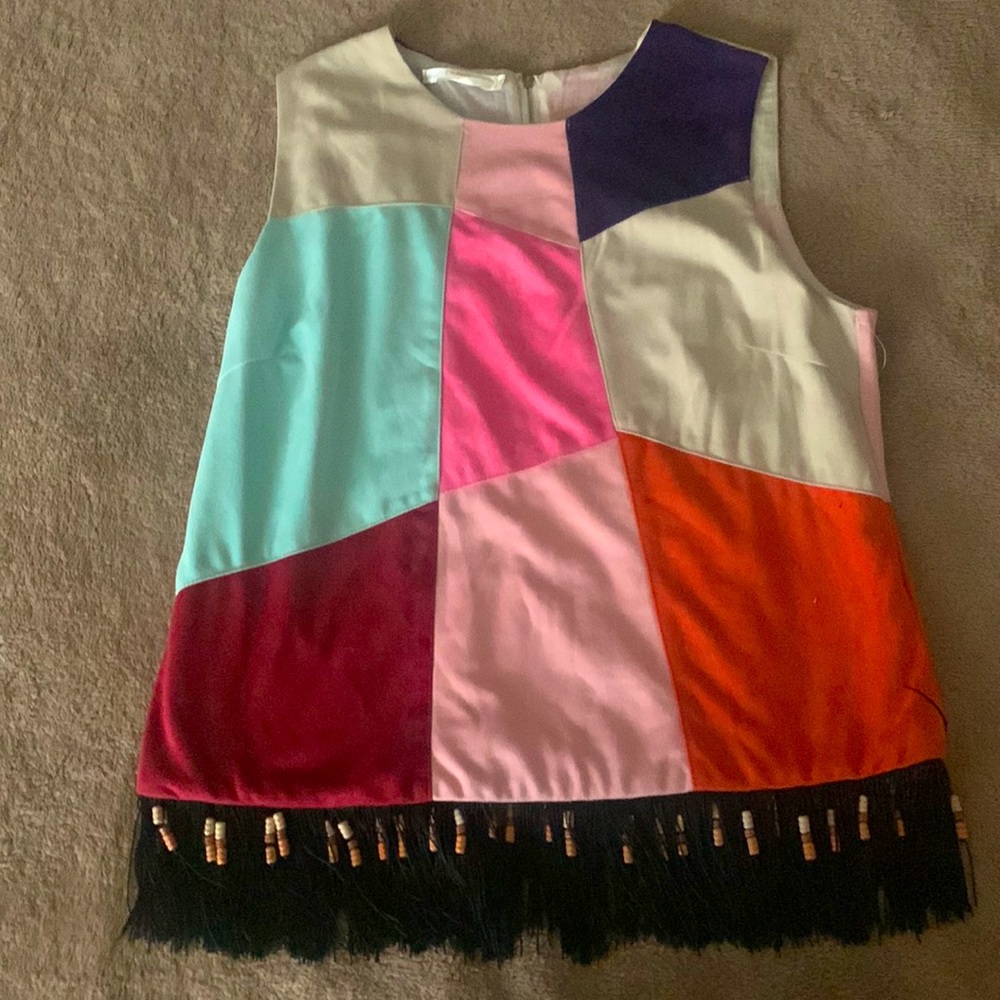 Cherry Paris Medium Colorful Patchwork Sleeveless… - image 1